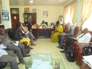 Social Protection Experts interacting with Officers at the MCE's office